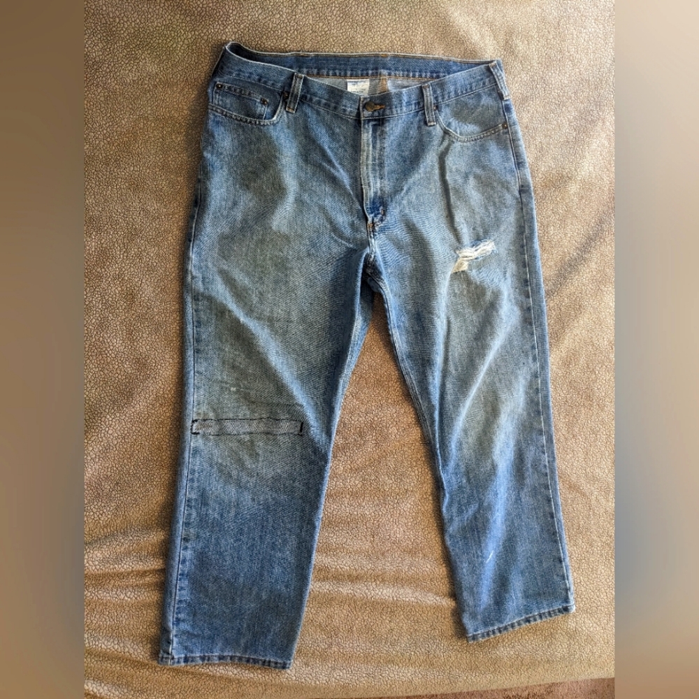 Plus Size Distressed Carhartt Jeans, Size 42x30